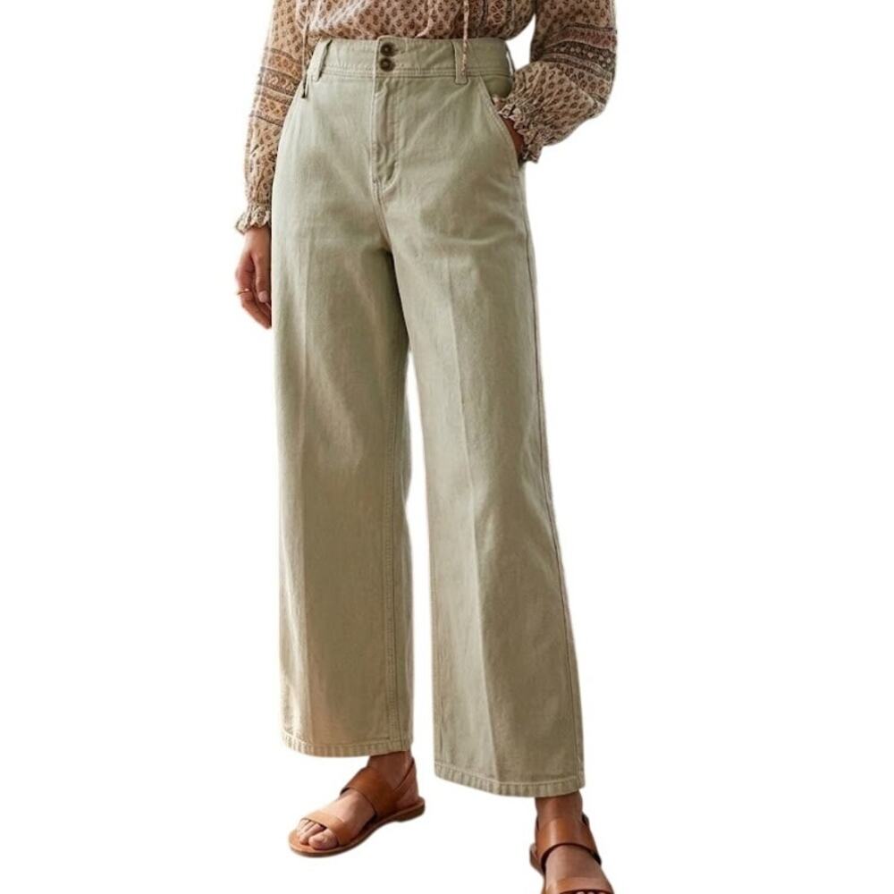Pilcro by Anthropologie Sage Green Wide-Leg Pants – Size 32